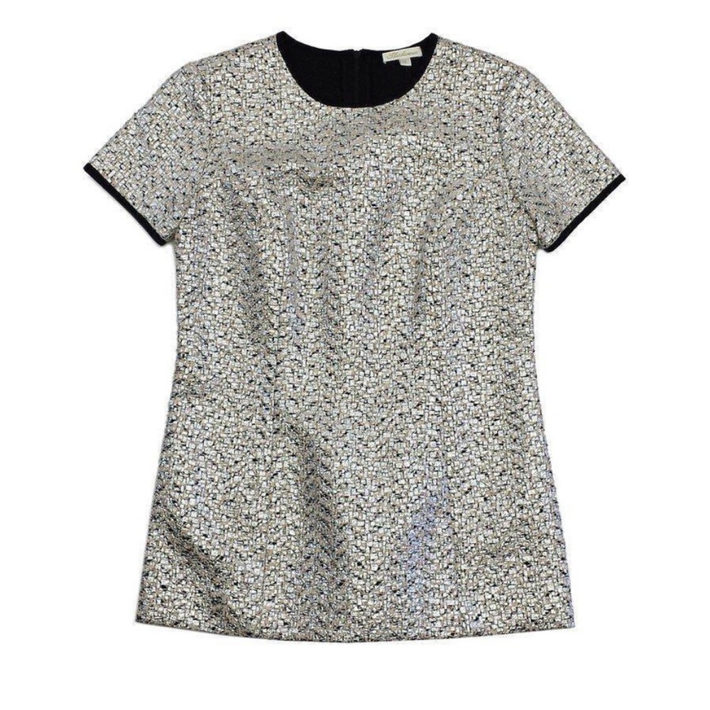 Silver Metallic Shoshanna Shirt Sz: 2
